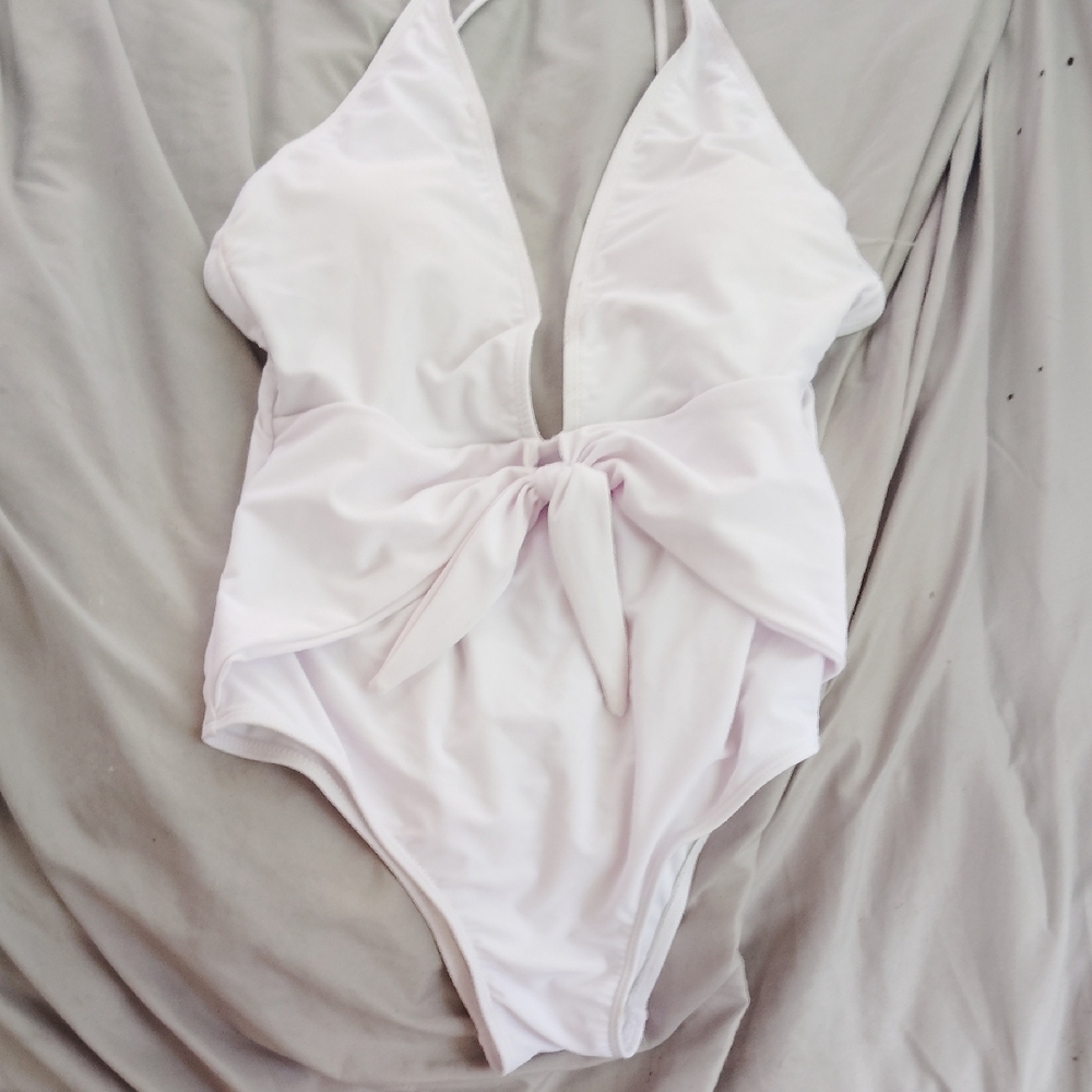 Women's White One Piece Swimsuit